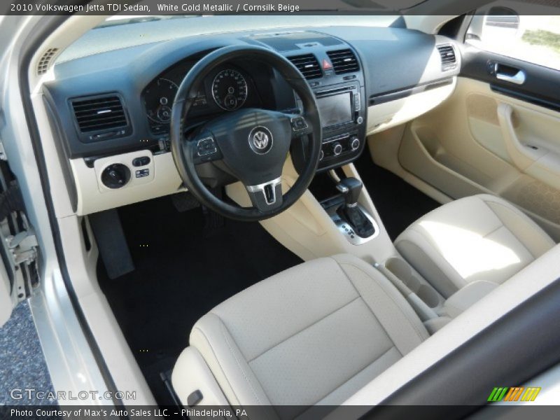 White Gold Metallic / Cornsilk Beige 2010 Volkswagen Jetta TDI Sedan