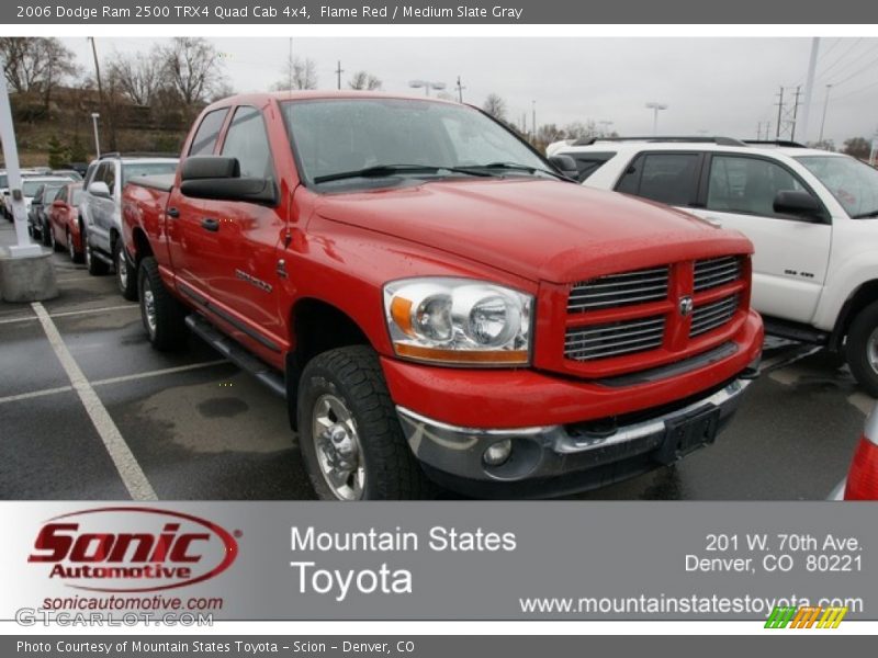 Flame Red / Medium Slate Gray 2006 Dodge Ram 2500 TRX4 Quad Cab 4x4