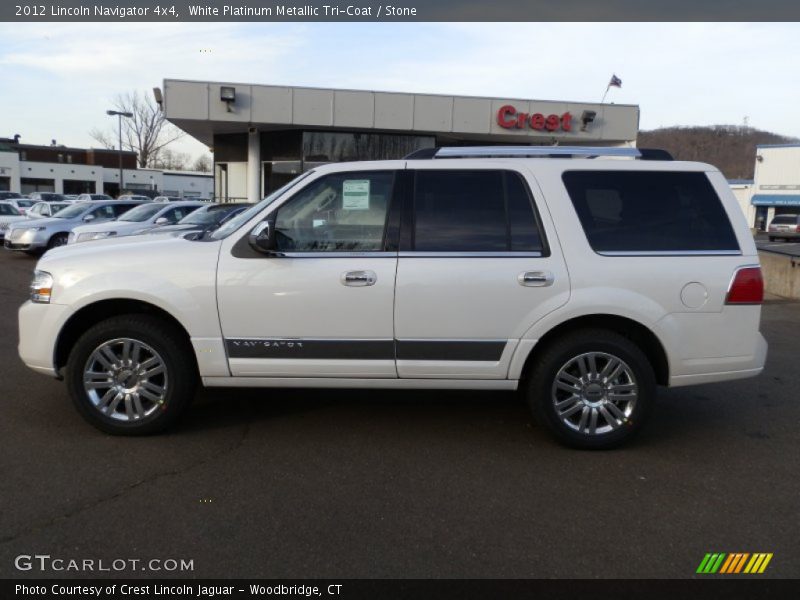 White Platinum Metallic Tri-Coat / Stone 2012 Lincoln Navigator 4x4