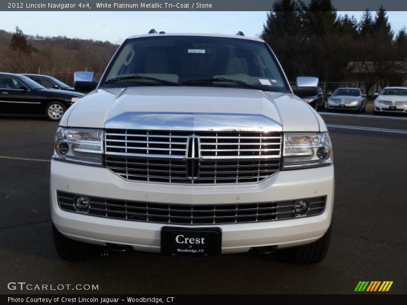 White Platinum Metallic Tri-Coat / Stone 2012 Lincoln Navigator 4x4
