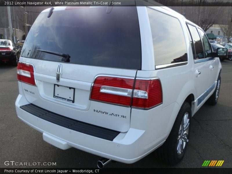White Platinum Metallic Tri-Coat / Stone 2012 Lincoln Navigator 4x4