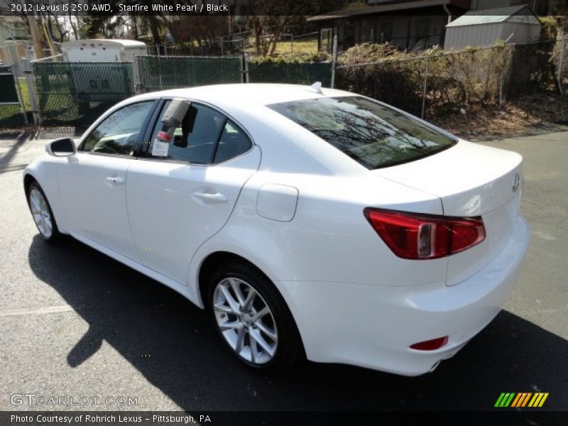 Starfire White Pearl / Black 2012 Lexus IS 250 AWD