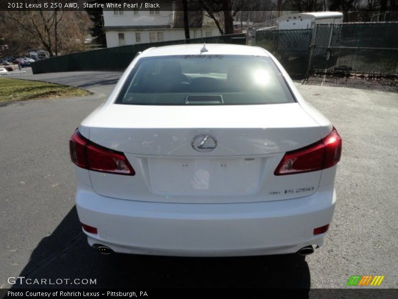 Starfire White Pearl / Black 2012 Lexus IS 250 AWD