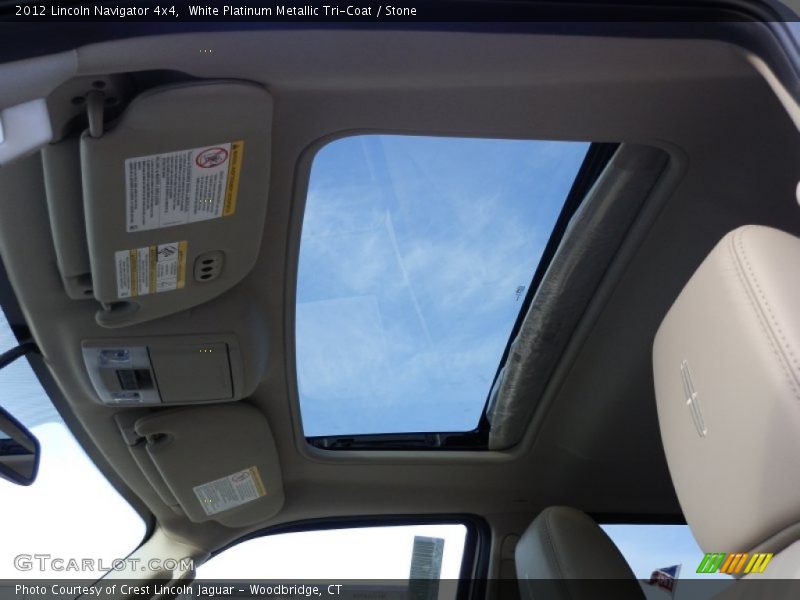 White Platinum Metallic Tri-Coat / Stone 2012 Lincoln Navigator 4x4