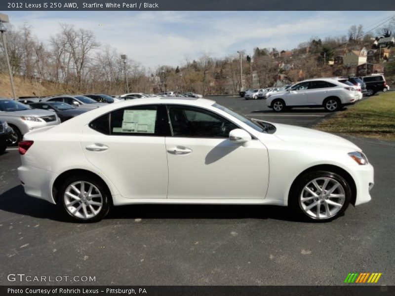 Starfire White Pearl / Black 2012 Lexus IS 250 AWD