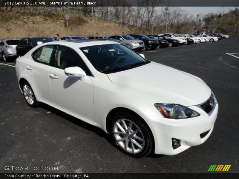 Starfire White Pearl / Black 2012 Lexus IS 250 AWD