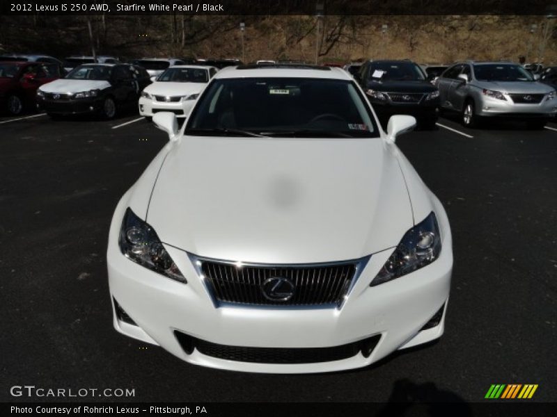 Starfire White Pearl / Black 2012 Lexus IS 250 AWD