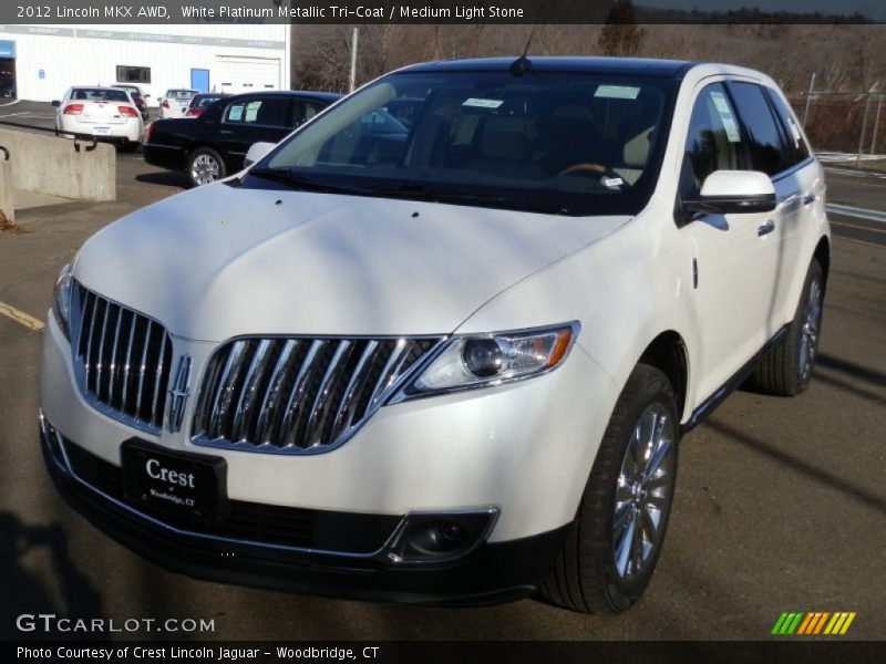 White Platinum Metallic Tri-Coat / Medium Light Stone 2012 Lincoln MKX AWD