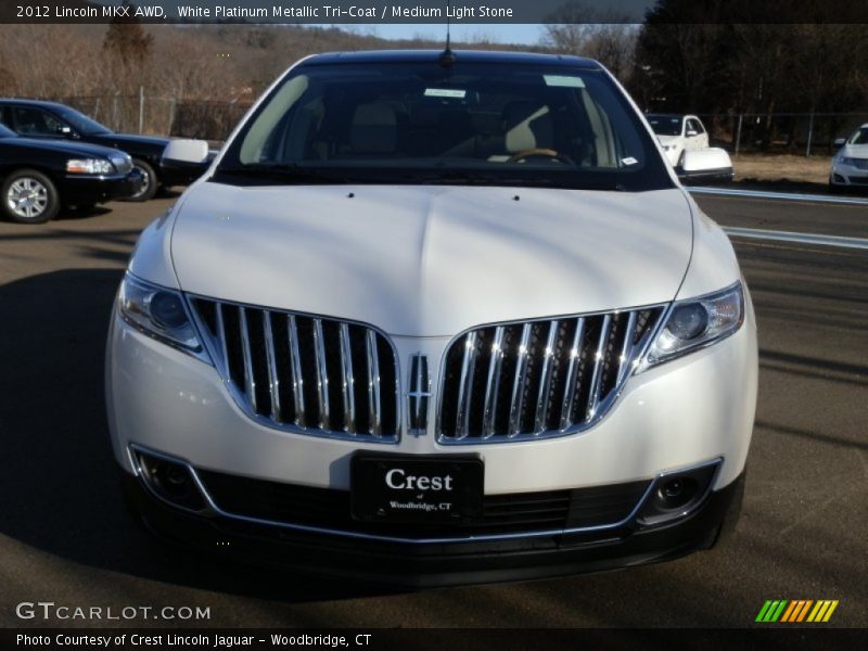 White Platinum Metallic Tri-Coat / Medium Light Stone 2012 Lincoln MKX AWD