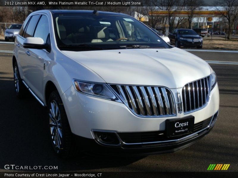 White Platinum Metallic Tri-Coat / Medium Light Stone 2012 Lincoln MKX AWD
