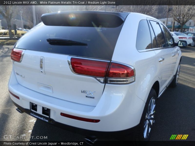 White Platinum Metallic Tri-Coat / Medium Light Stone 2012 Lincoln MKX AWD