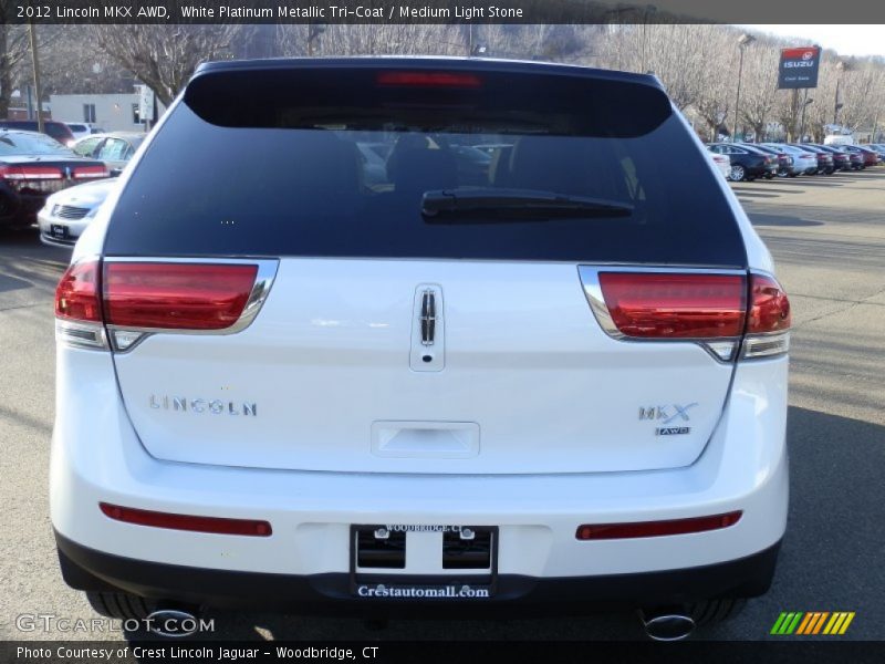 White Platinum Metallic Tri-Coat / Medium Light Stone 2012 Lincoln MKX AWD