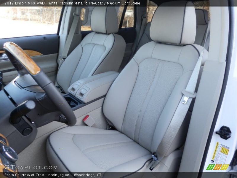 White Platinum Metallic Tri-Coat / Medium Light Stone 2012 Lincoln MKX AWD