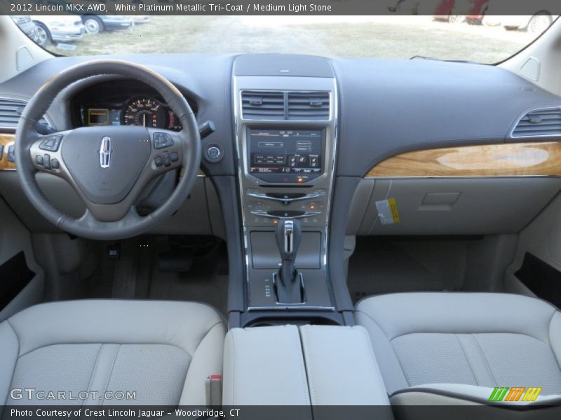 White Platinum Metallic Tri-Coat / Medium Light Stone 2012 Lincoln MKX AWD