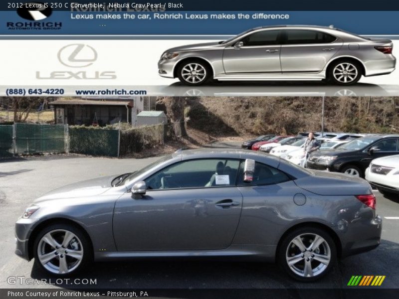 Nebula Gray Pearl / Black 2012 Lexus IS 250 C Convertible