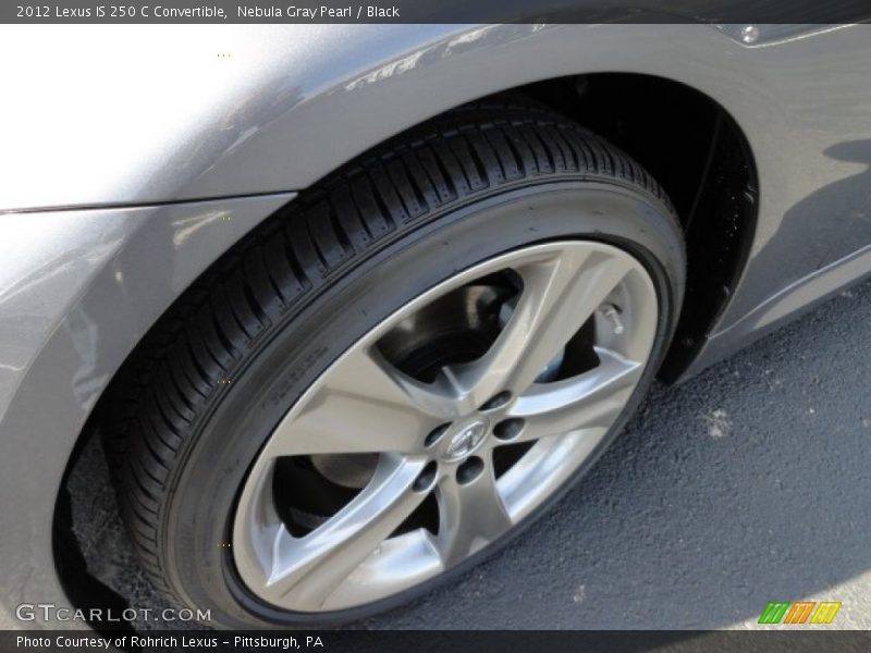 Nebula Gray Pearl / Black 2012 Lexus IS 250 C Convertible