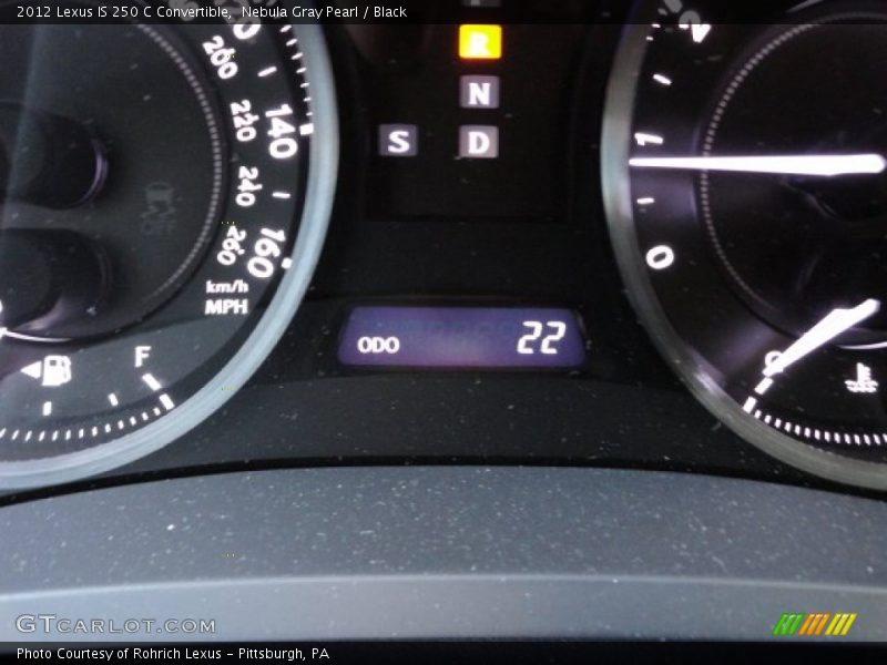 Nebula Gray Pearl / Black 2012 Lexus IS 250 C Convertible
