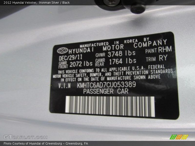 RHM - 2012 Hyundai Veloster 