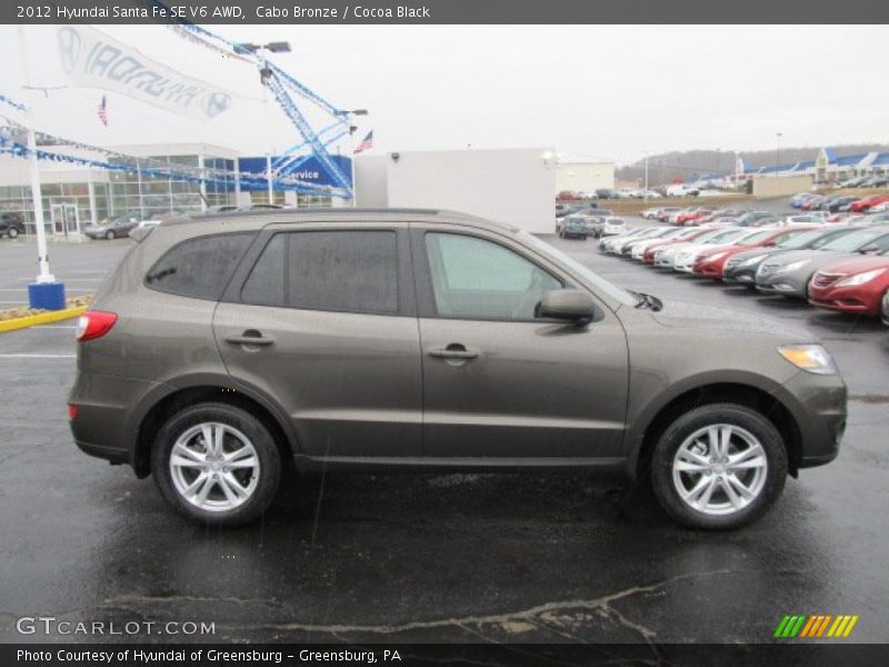 Cabo Bronze / Cocoa Black 2012 Hyundai Santa Fe SE V6 AWD