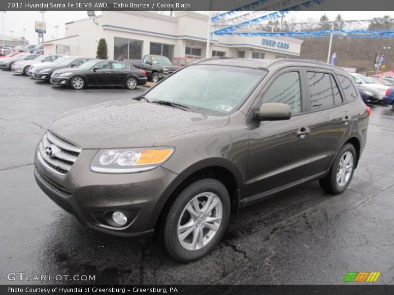 Cabo Bronze / Cocoa Black 2012 Hyundai Santa Fe SE V6 AWD