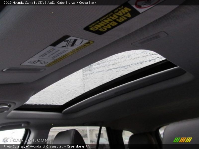 Cabo Bronze / Cocoa Black 2012 Hyundai Santa Fe SE V6 AWD