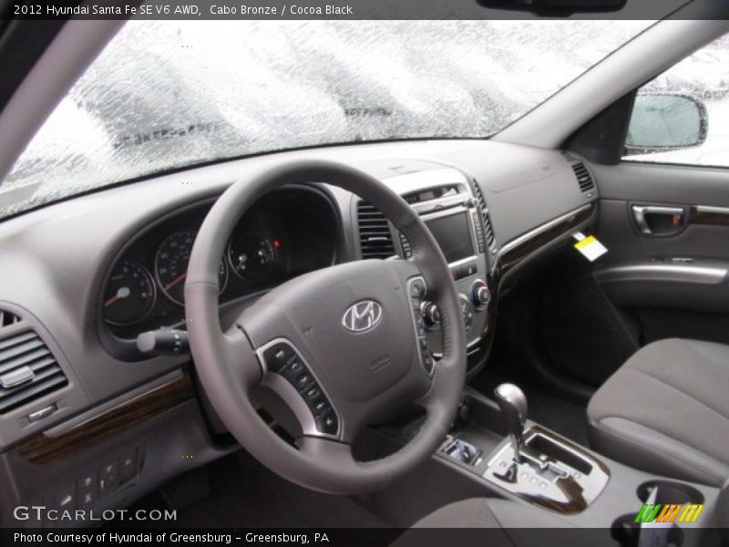 Cabo Bronze / Cocoa Black 2012 Hyundai Santa Fe SE V6 AWD