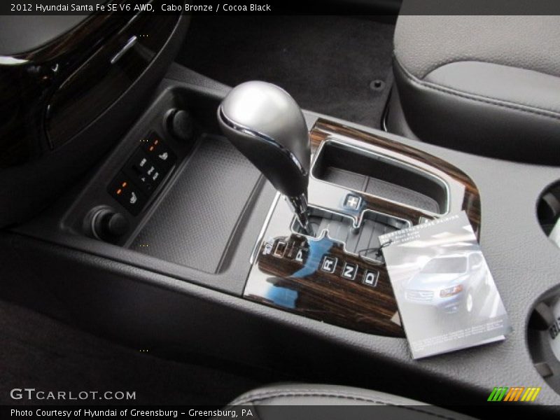 Cabo Bronze / Cocoa Black 2012 Hyundai Santa Fe SE V6 AWD