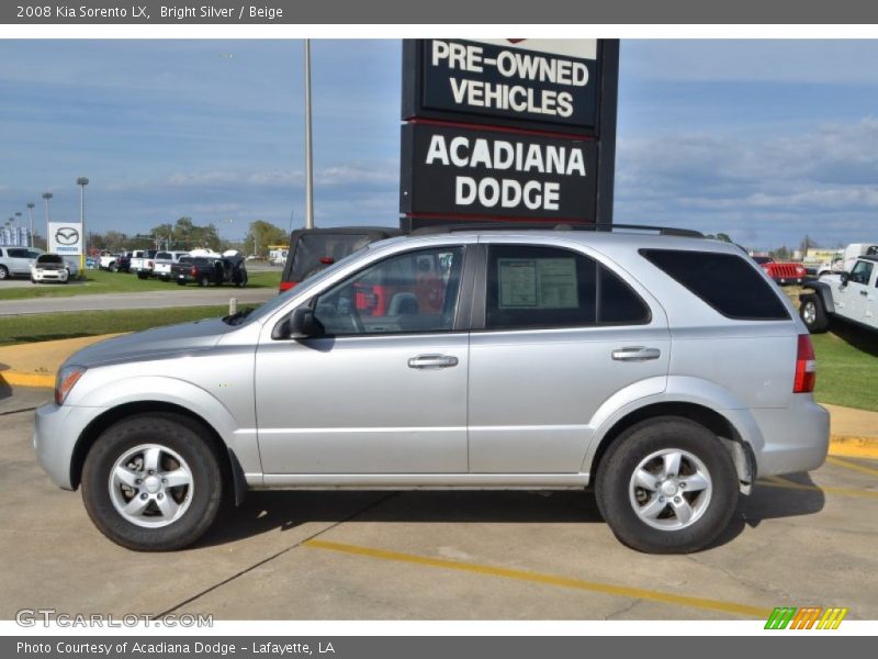 Bright Silver / Beige 2008 Kia Sorento LX