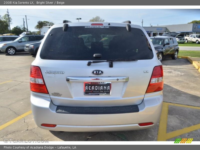 Bright Silver / Beige 2008 Kia Sorento LX