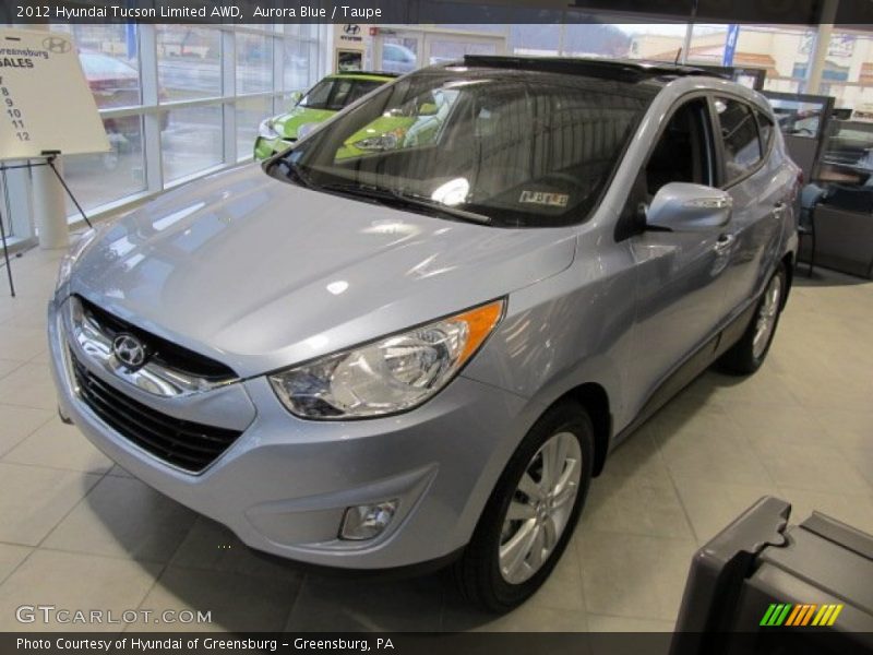 Aurora Blue / Taupe 2012 Hyundai Tucson Limited AWD