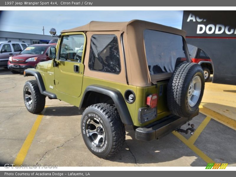 Citron Pearl / Gray 1997 Jeep Wrangler Sport 4x4