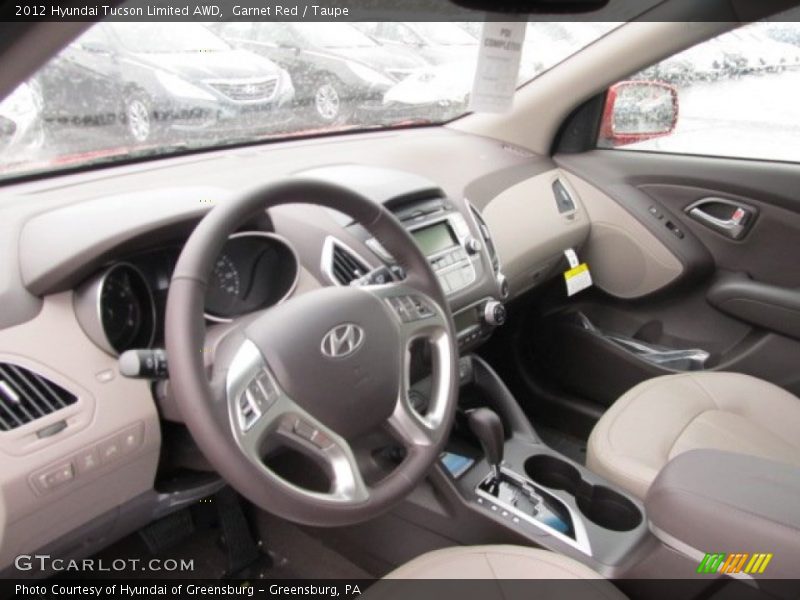  2012 Tucson Limited AWD Taupe Interior