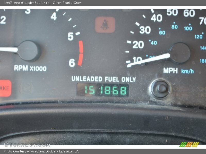 Citron Pearl / Gray 1997 Jeep Wrangler Sport 4x4