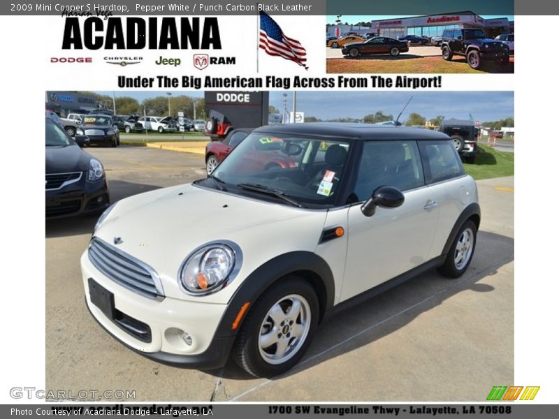 Pepper White / Punch Carbon Black Leather 2009 Mini Cooper S Hardtop
