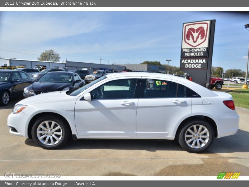 Bright White / Black 2012 Chrysler 200 LX Sedan