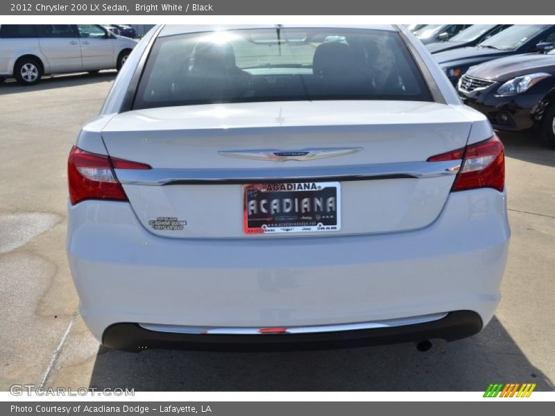 Bright White / Black 2012 Chrysler 200 LX Sedan