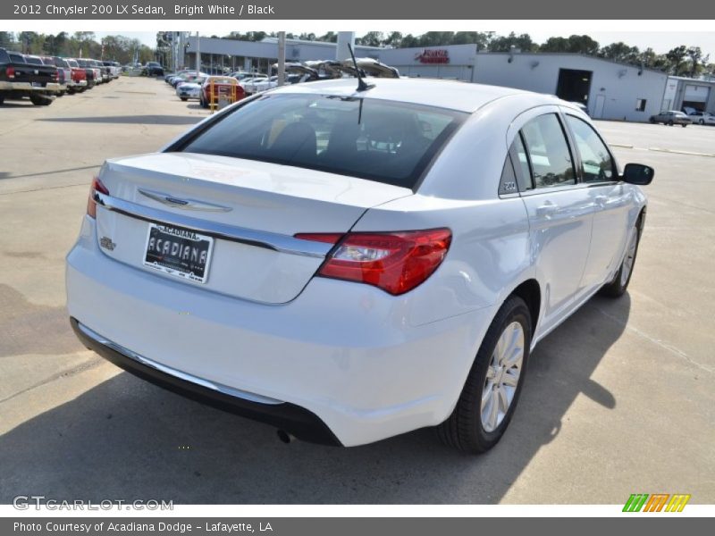 Bright White / Black 2012 Chrysler 200 LX Sedan