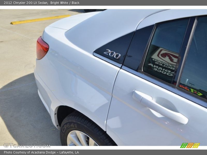 Bright White / Black 2012 Chrysler 200 LX Sedan