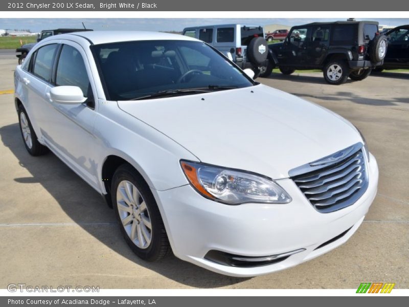 Bright White / Black 2012 Chrysler 200 LX Sedan