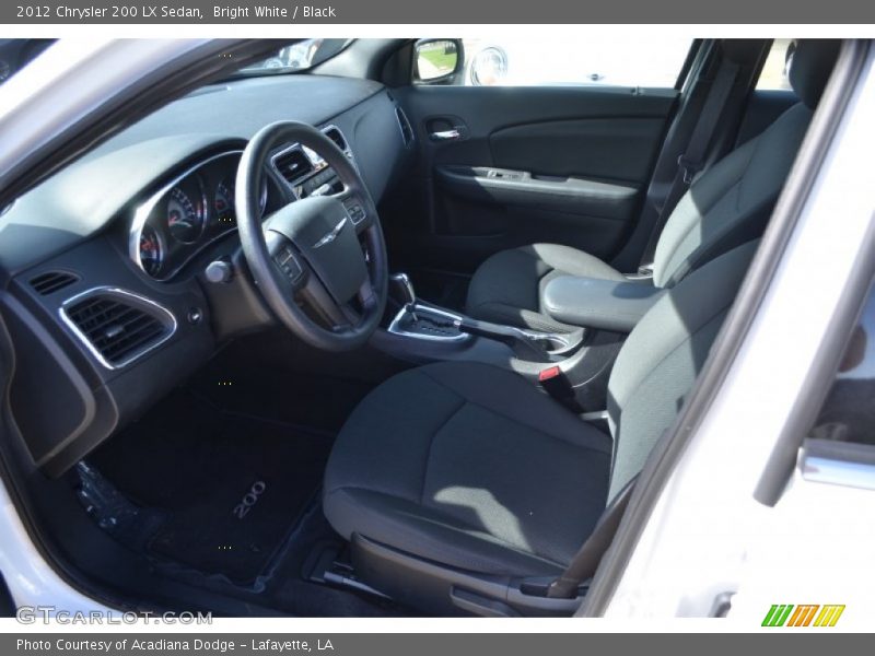 Bright White / Black 2012 Chrysler 200 LX Sedan