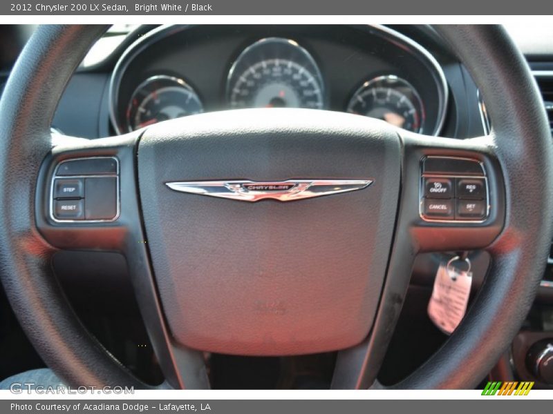 Bright White / Black 2012 Chrysler 200 LX Sedan