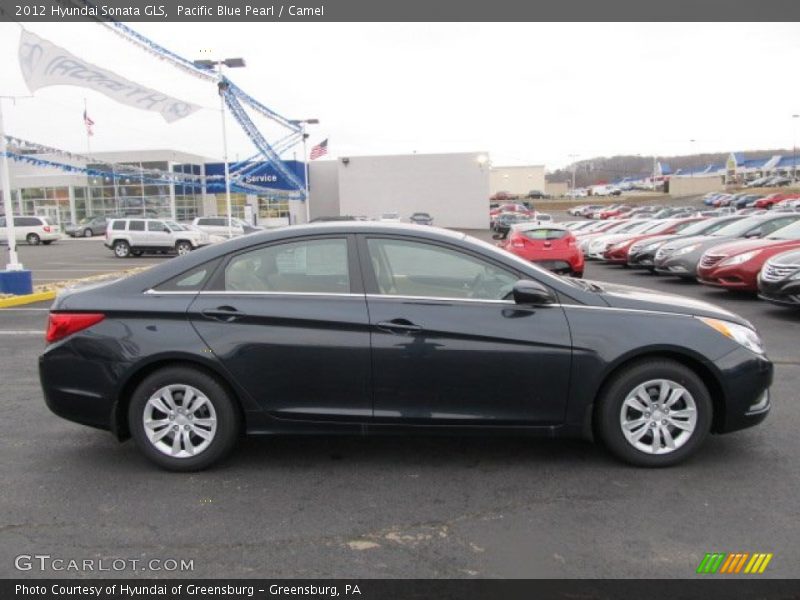 Pacific Blue Pearl / Camel 2012 Hyundai Sonata GLS