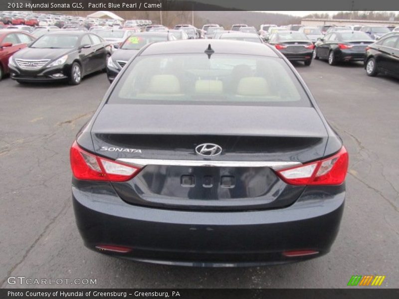 Pacific Blue Pearl / Camel 2012 Hyundai Sonata GLS