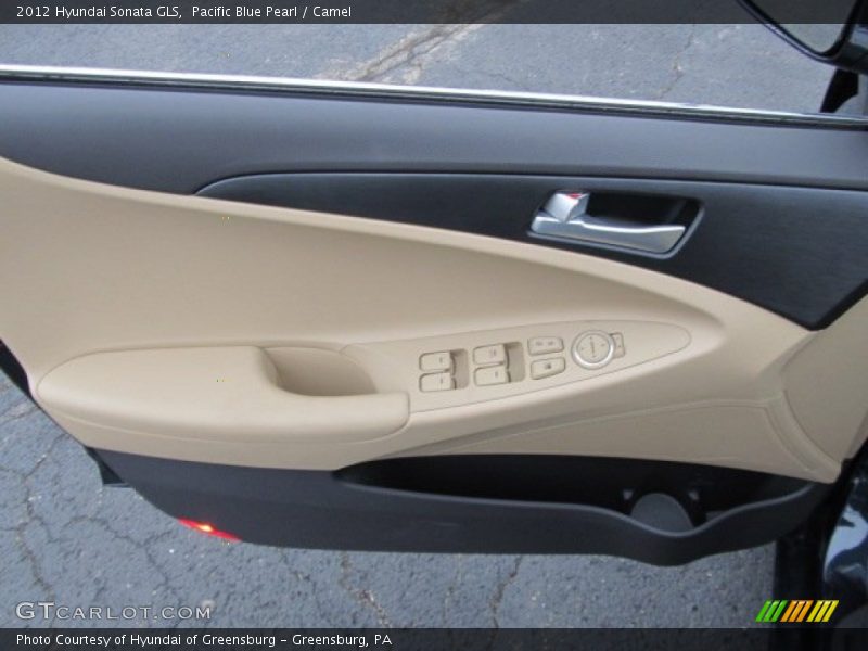 Pacific Blue Pearl / Camel 2012 Hyundai Sonata GLS