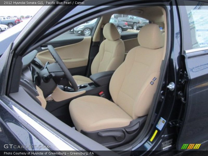 Pacific Blue Pearl / Camel 2012 Hyundai Sonata GLS