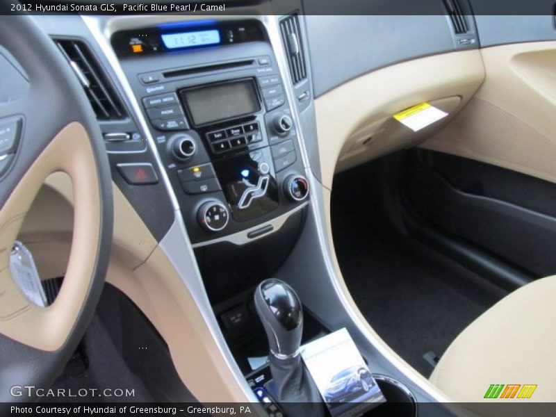 Pacific Blue Pearl / Camel 2012 Hyundai Sonata GLS