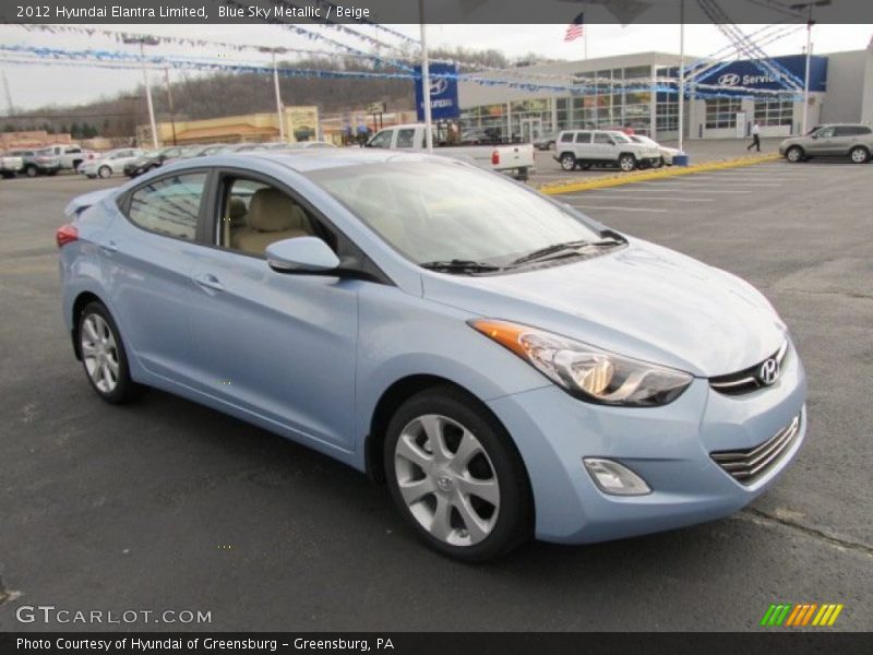 Front 3/4 View of 2012 Elantra Limited