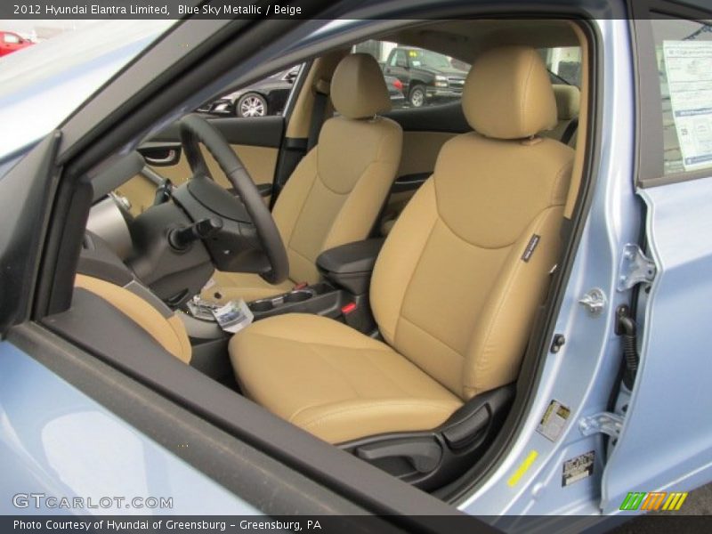  2012 Elantra Limited Beige Interior