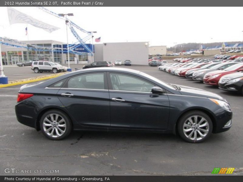 Pacific Blue Pearl / Gray 2012 Hyundai Sonata SE 2.0T