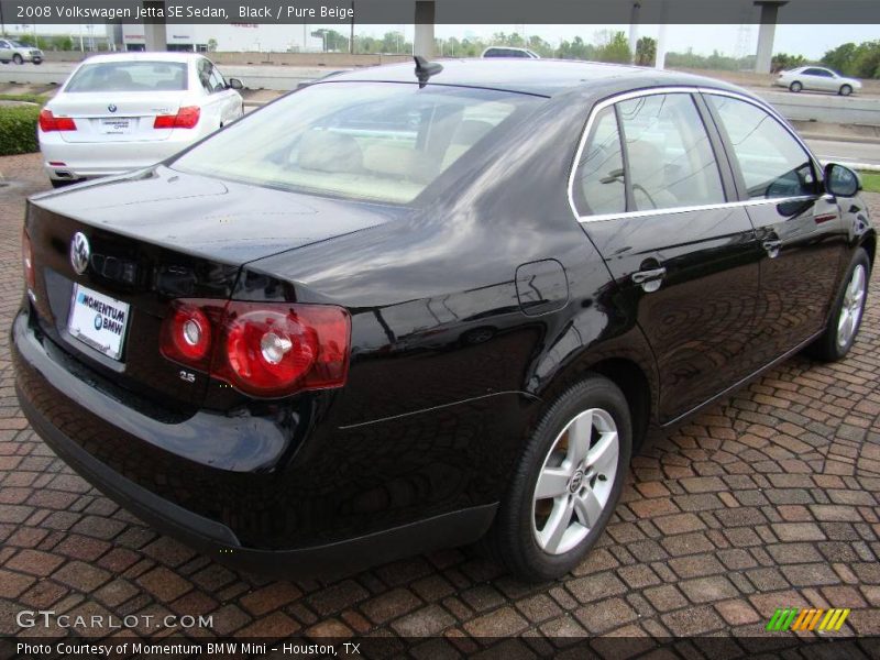 Black / Pure Beige 2008 Volkswagen Jetta SE Sedan